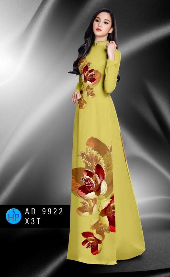 Vải Áo Dài Hoa In 3D AD 9922 40
